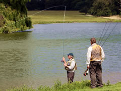 Casting competition on Holkham Lake