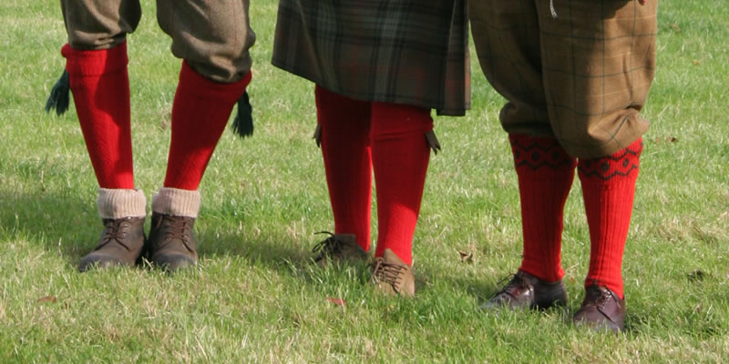 3 pairs of fine legs in red socks!